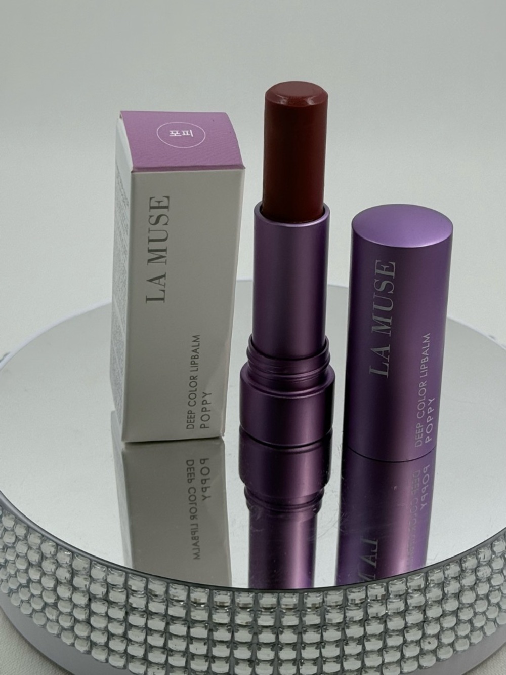 La Muse Deep Color Lip Balm - Poppy Rich Berry Red